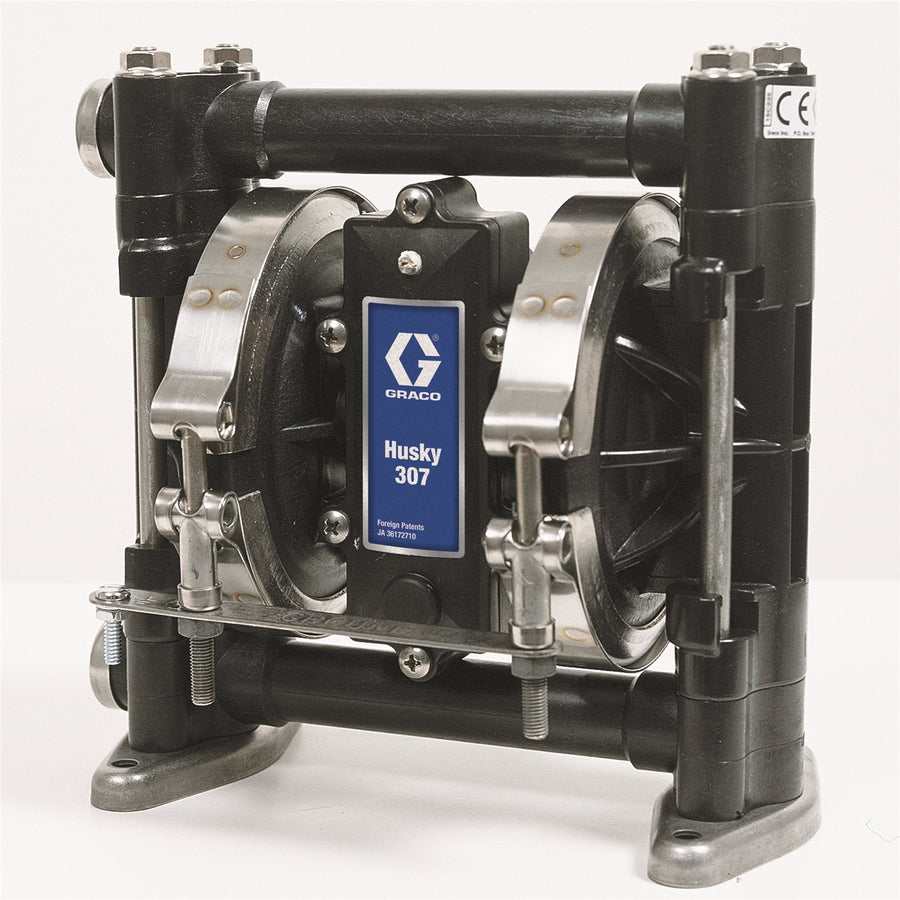 Graco Husky 307 AC (3/8 in. BSP) Standard Pump, PP Center Section, AC Seats, BN Balls & BN Diaphragm (D3A277)