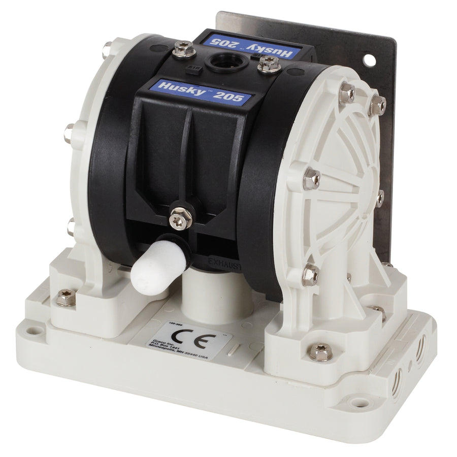 Graco Husky 205 PVDF Pump, PP Center Section, PVDF Balls & SP Diaphragm (D150A6)