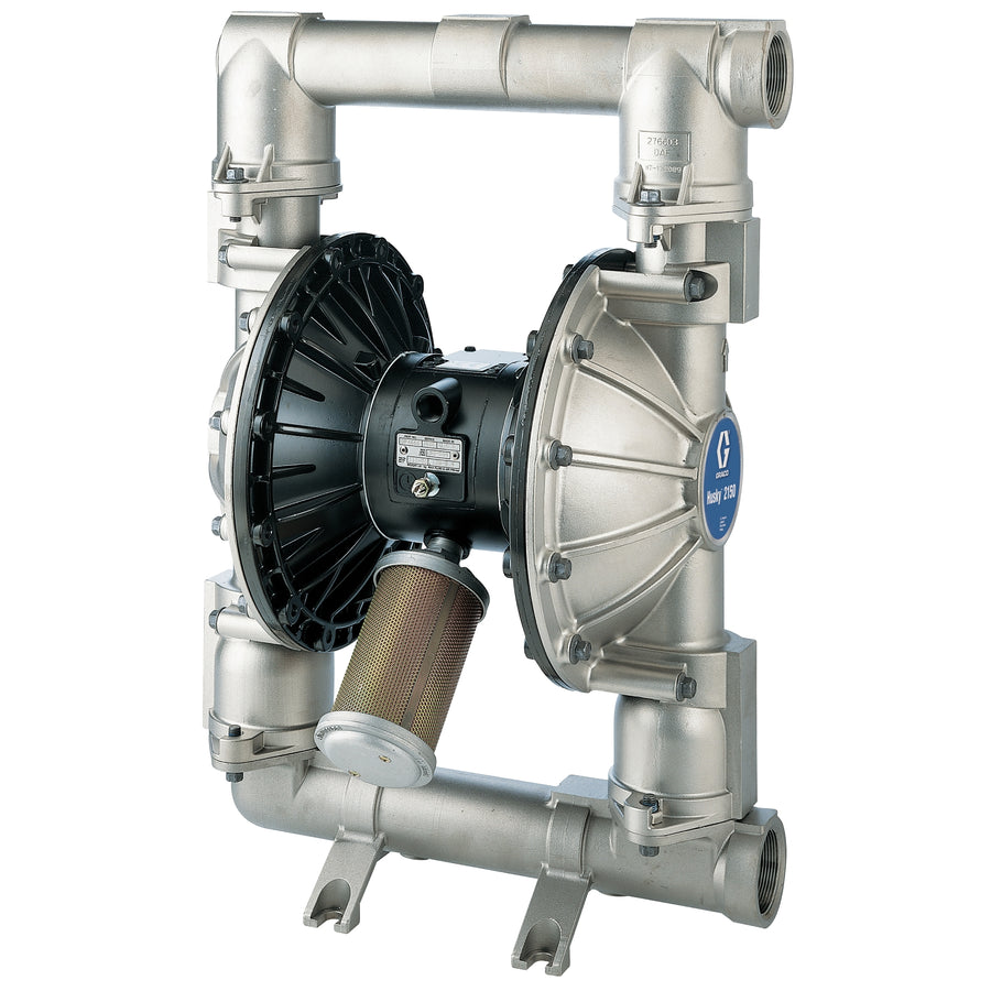 Graco Husky 2150 SS 2 in. (51 mm) NPT Standard Pump, AL Center Section, FKM Seats, FKM Balls & FKM Diaphragm (DF4888)