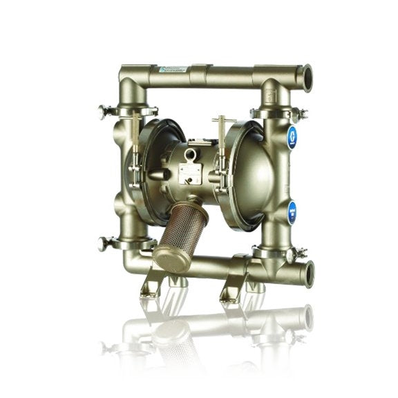 Graco SaniForce 1590, 1.5" FG SST Pneumatic Diaphragm Pump, SS Center, SS Seats, CW Balls, SP Diaphragms (FD2132)