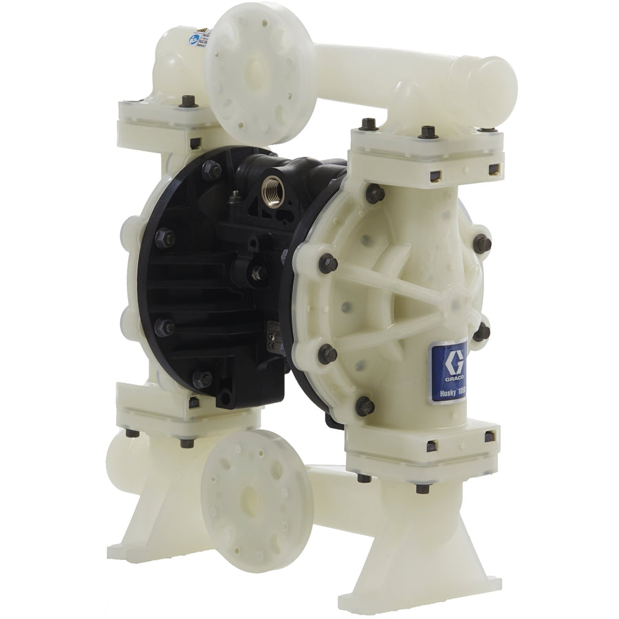 Graco Husky 1050 Conductive PP Pump, Center Flange, Conductive PP Center Section, SS Seats, PTFE Balls & PTFE Diaphragm (649186)