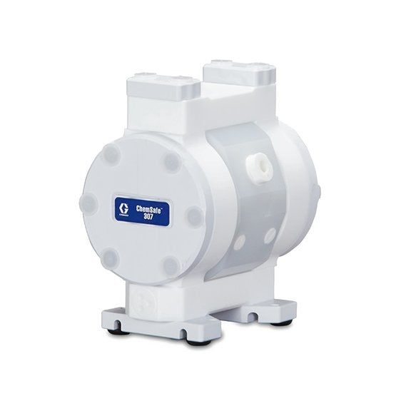 Graco ChemSafe 307 Air Operated Double Diaphragm Plastic Pump with PTFE Seat, PTFE Ball, Overmolded PTFE Diaphragm, PTFE Fluid Path & NPT Port (24X427)