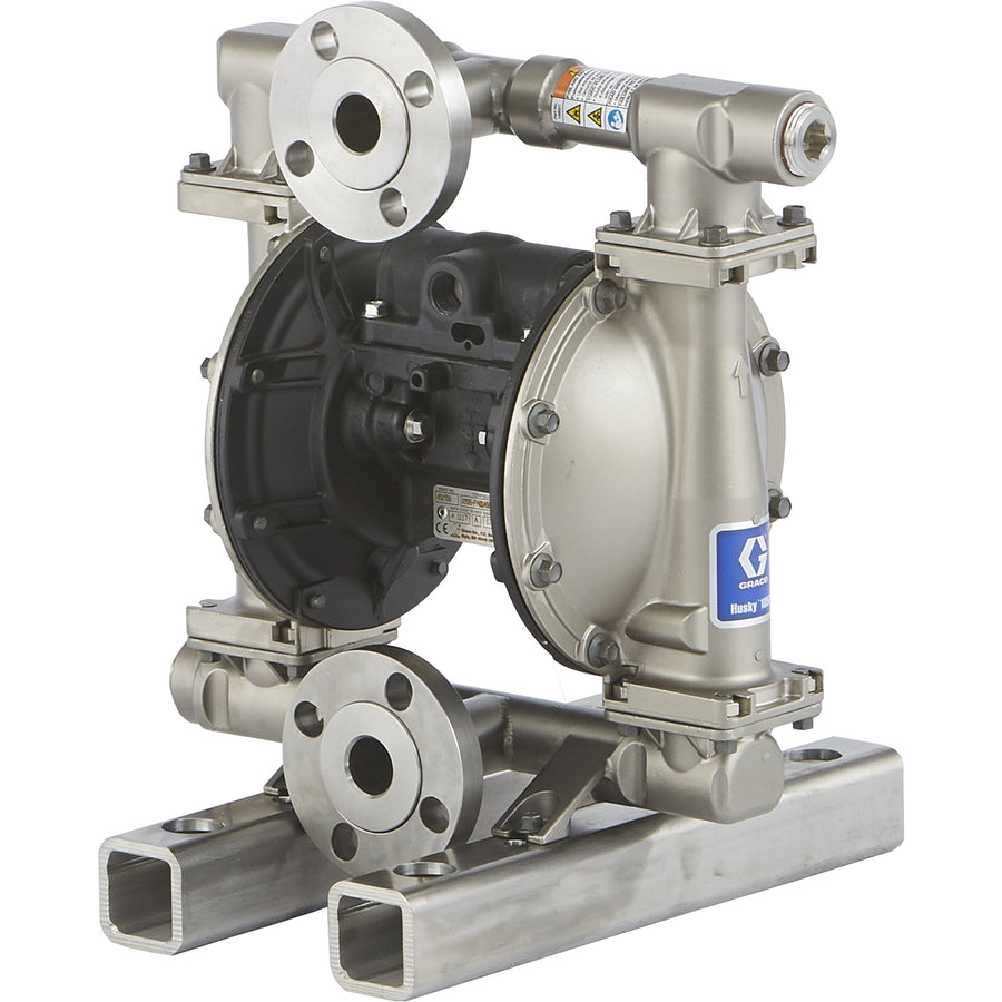Graco Husky 1050 (Vertical Outlet) SS Pump, AL Center Section, SS Seats, SS Balls & PTFE Diaphragm (651531)