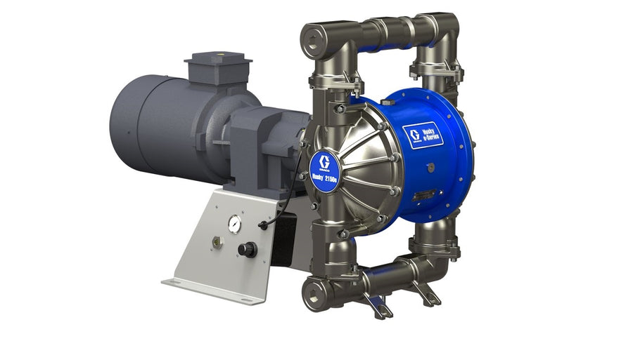 Graco Husky 2150e 2 in. (51 mm) SS Electric Diaphragm Pump; -- No Motor, No CMPSR, End Port NPT, AL Center, SS Seat, PT Ball, PT Diaphragm (657401)