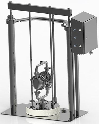 Graco SaniForce Ram Unit, Stainless Steel Frame, 1590 PTFE OM, Inflatable Seal, Enclosed Pneumatic Controls (SDU.A07AAA2AA0C21)