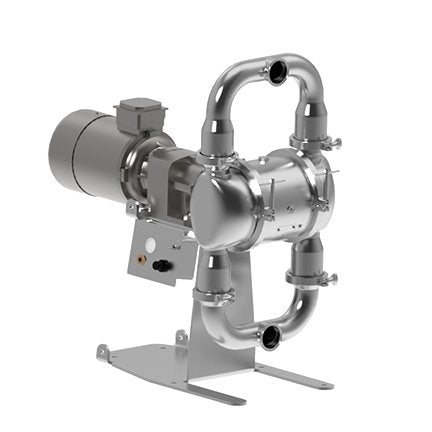 Graco SaniForce 3000 HS 3 in. SS Electric Pump; 3.0 Hp ATEX Motor, No CMPSR, Center Port Tri-Clamp, SS Center, FL Seat, - Ball, PS Diaphragm (SE3F.0180)