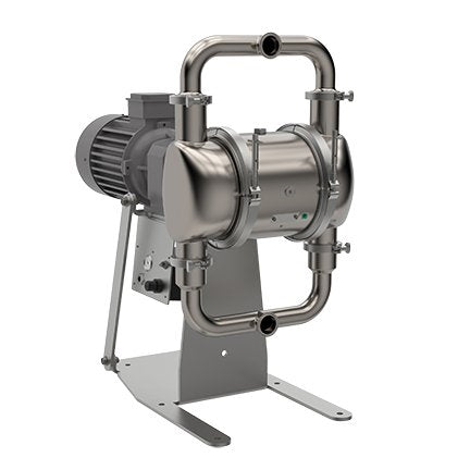 Graco SaniForce 2150 PH 2 in. (51 mm) SS Electric Pump; 3.0 Hp AC Motor, 120V CMPSR, Center Port Tri-Clamp, SS Center, SS Seat, PT Ball, PS Diaphragm (SE2B.1942)