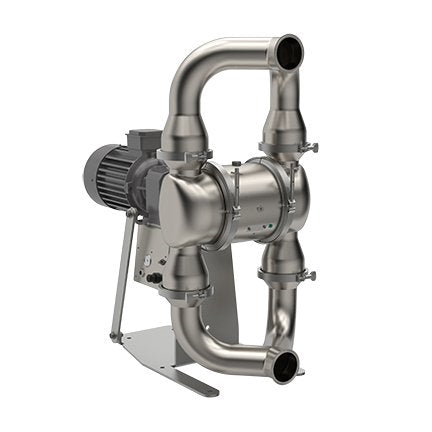 Graco SaniForce 4000 HS 4 in. SS Electric Pump; 3.0 Hp AC Motor, No CMPSR, Center Port Tri-Clamp, SS Center, FL Seat, ‒ Ball, PS Diaphragm (SE4F.0100)