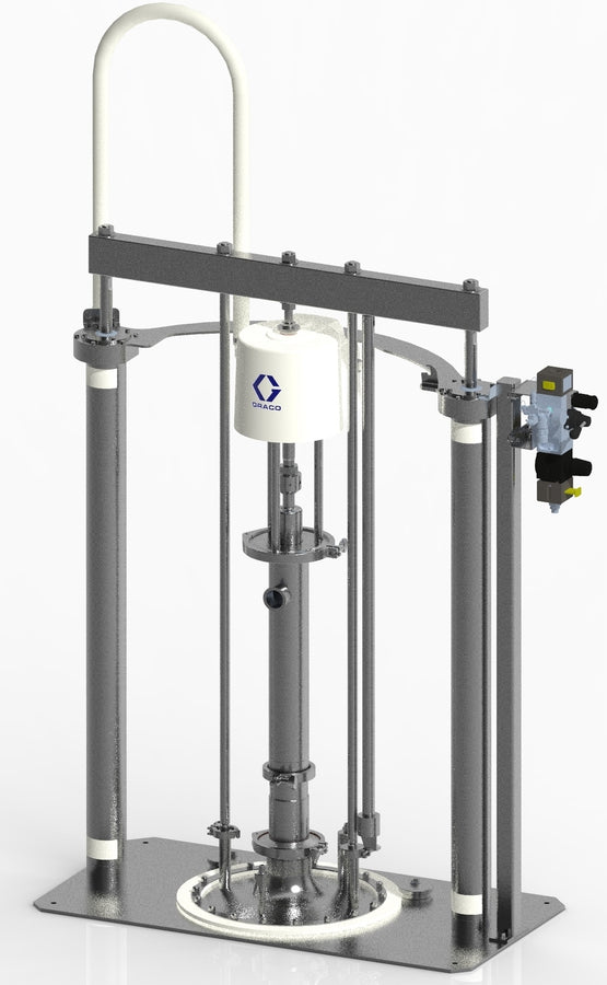 Graco SaniForce Ram Unit, Carbon Steel Frame, 5:1 DB, Static Wiper, Exposed Pneumatic Controls (SDU.B01BBC7AA0C21)