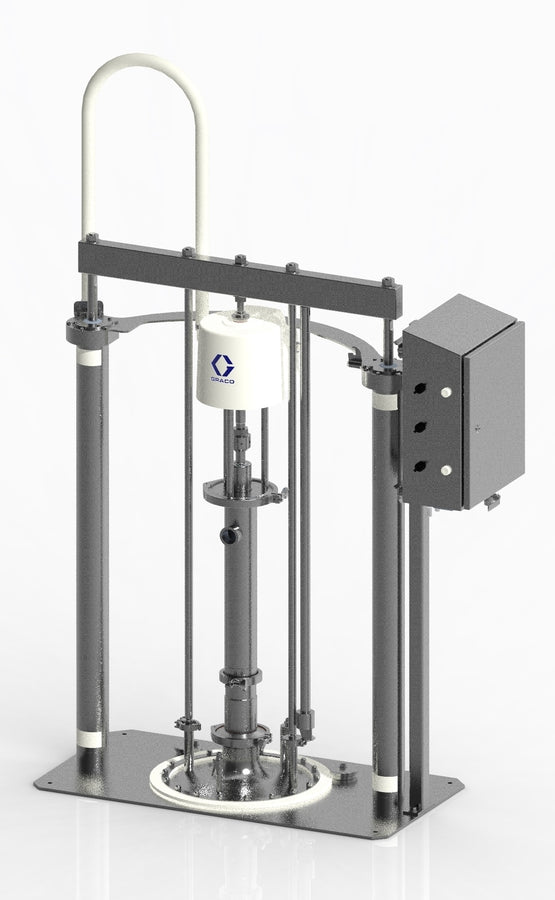 Graco SaniForce Ram Unit, Stainless Steel Frame, 5:1 DB, Static Wiper, Enclosed Pneumatic Controls (SDU.A01BBC2AA0C21)