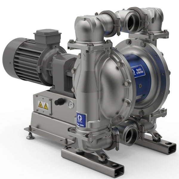 Graco Husky 3300e 3" SS Electric Diaphragm Pump; 7.5 Hp AC Motor, 240V CMPSR, End Port NPT, AL Center, SP Seat, SP Ball, SP Diaphragm (659808)