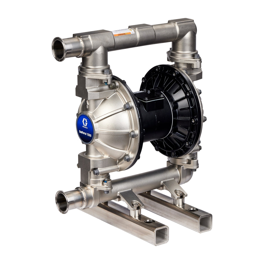 Graco SaniForce 2150 Beverage Pump, 2" FG SST Pneumatic Diaphragm Pump, AL Center, SS Seats, CW Balls, SP Diaphragms (26D634)