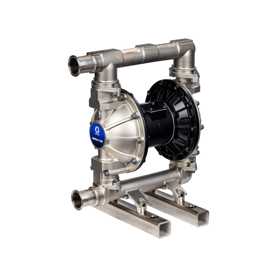 Graco SaniForce 1050 Beverage Pump, 1" FG SST Pneumatic Diaphragm Pump, AL Center, SS Seats, CW Balls, SP Diaphragms (26D635)
