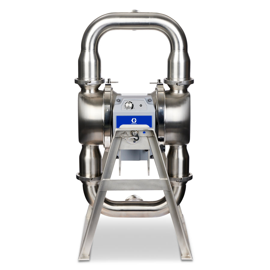 Graco QUANTM h120, 2"Tri-clamp, HS SST Electric Diaphragm Pump, 200-240 V, FEP AL Center, SS Seat, EP Ball, EO Diaphragm (HE120-0417)