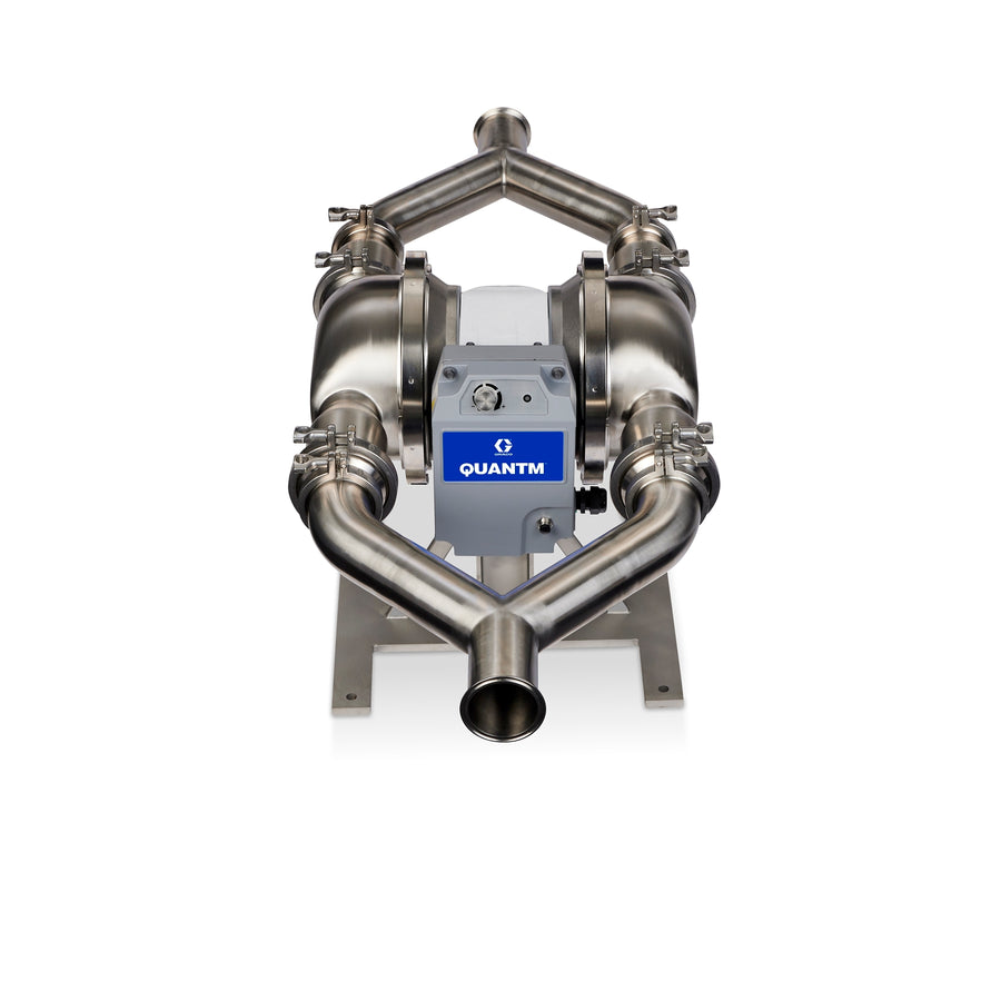 Graco QUANTM h120, 3"HS SST Electric Diaphragm Pump, 200-240 V, FEP AL Center, FL Seat, SP Diaphragm (HE120-0689)