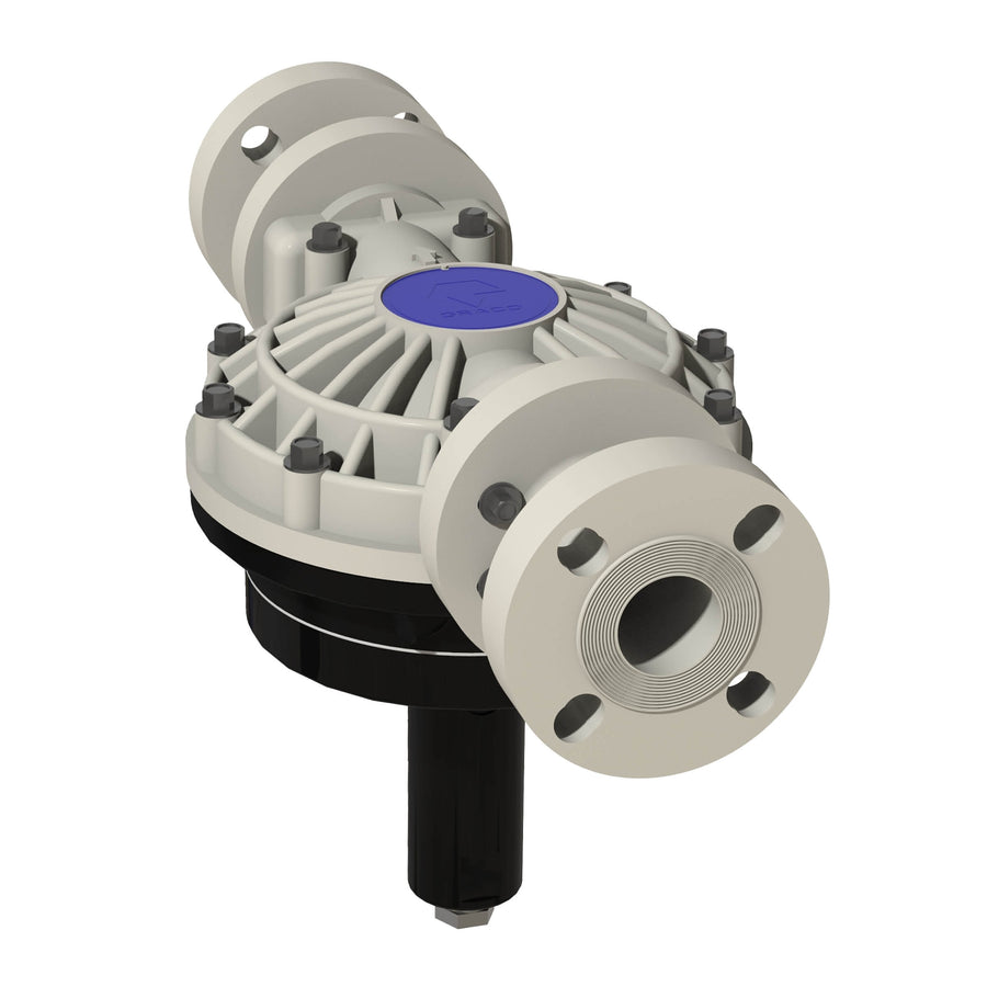 Graco 1.5 in. (38.1 mm) i-Series Polypropylene Pulsation Dampener with PP Seats and BN Diaphragm (2000470)